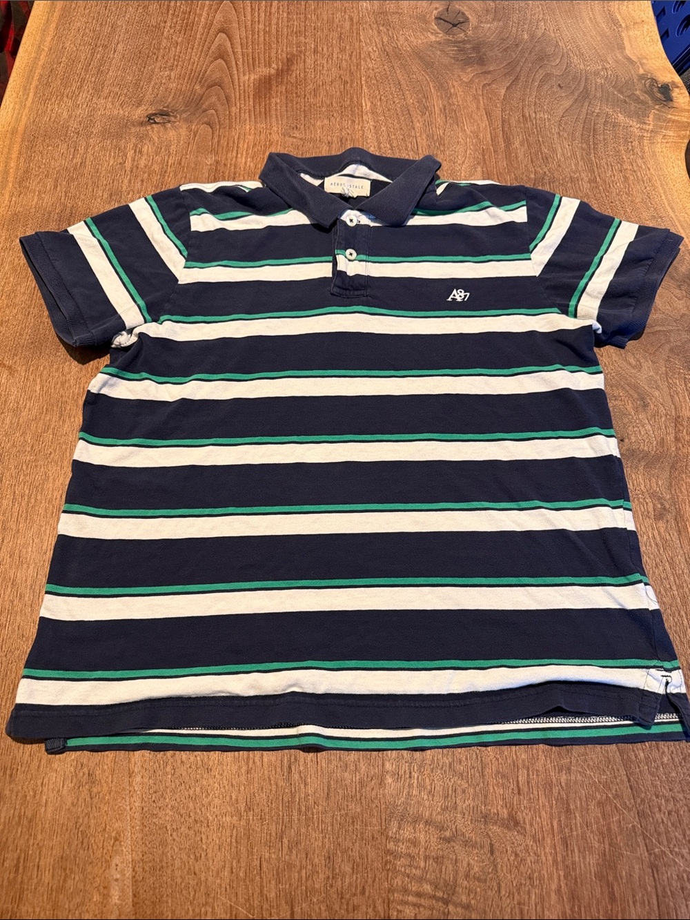 AERO Striped Polo - L